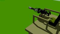 sketchy revolving machine-gun