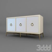 Bernhardt Blanca Capiz-Painted Console
