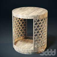 hand carved side table by Creative Co-Op