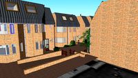Een aantal woningen aan Het Sticht in Assen