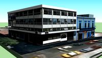 Edificio Cristal y Casona antigua con departamentos