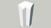 Rounded Internal Skirting/Baseboard Corner Section