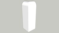 Rounded External Skirting/Baseboard Corner Section
