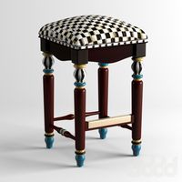 Барный табурет. COURTLY CHECK UNDERPINNINGS COUNTER STOOL by MacKenzie-Childs