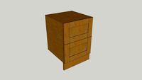 WIDE FRAME OAK KITCHEN RANGE - 2 PAN DRAWER