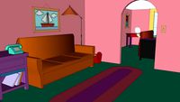 Simpsons' TV and Living Room