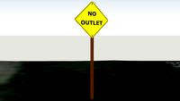 No Outlet Sign