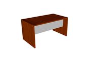Mesa de trabajo 140x80x72 cm cerezo/ aluminio