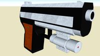 Handgun with Laser Sight