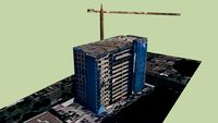 Building in construction in Santiago, Chile