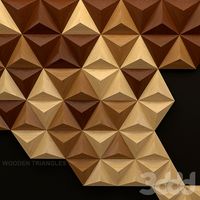 wooden triangles panel