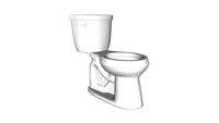 K-3887-RA Cimarron(R) Comfort Height(R) Comfort Height(R) two-piece round-front 1.28 gpf toilet with AquaPiston(R) flush technology and right-hand trip lever, seat not included