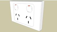 Power Point - Clipsal 2000 Wall Plate with 2 x Power Ports