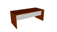 Mesa de trabajo 180x 80x 72 cm cerezo/ aluminio