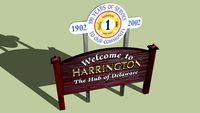 Welcome Sign Harrington, Delaware