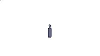 Lateral elastomer plunger threaded body with seal delrin head Ø18 x 45 mm - 100 N