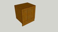 WIDE FRAME OAK KITCHEN RANGE - DOUBLE CUPBOARD
