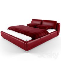 Red Leather Bed