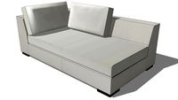 méridienne lit D. TERENCE cuir blanc, maisons du monde, ref 124770 prix 860