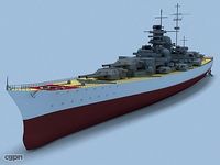 German Bismarck Battleship3d model