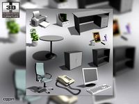 Office Set 203d model