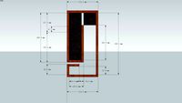 Tang Band W4-1320 MLTL Design model.B 2D sketch