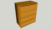 Ikea Malm Chest 4 Drawer - Beach