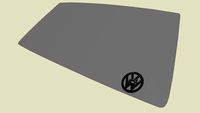 VW golf Mk2 rear window (with VW sticker)
