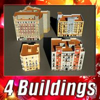 Low Poly Building Collection 65-683d model