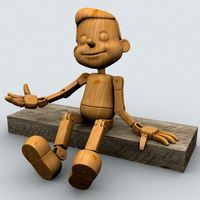 Wooden Puppet 13d model