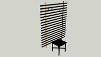 coat rail and stool