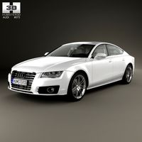 Audi A7 Sportback with HQ interior 20113d model