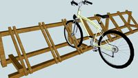 Aparca-bicis madera