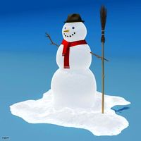 Animated Melting Snowman3d model