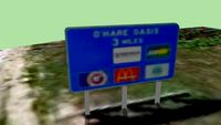 I-294 Tri State Tollway- O'hare Oasis 3 Miles Sign