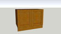 WIDE FRAME OAK KITCHEN RANGE - DOUBLE CUPBOARD BASE UNIT