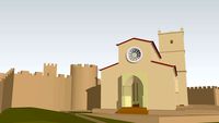 CASTELO DA LOURINHÃ Reconstituição hipotética do século XIV