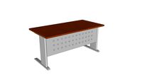 Ofi Metal - Mesa de trabajo 160x80x74 cerezo/ aluminio