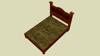 Cama rustica con petatillo