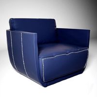 Leather chair with lines