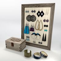 Earrings and bracelets - decorative set