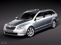 Skoda Superb Combi 20103d model