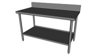 Worktable w/Back-Splash & Under-Shelf WT1-30-US-60]