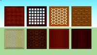 2D Transparent Wooden Vents And Panel Textures