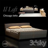 IL Loft, bed Chicago_letto