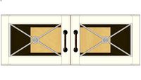 Wall Refrigerator 12Hx24D with Classic Mullion Antiquity Glass Insert
