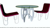DINING TABLE & CHAIRS MAREN BY JOHN A WEICK RA & AP LEED