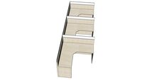 Set Of 3 L Shpaed Workstations