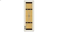 Wall Single Door 48Hx15D with Classic Mullion Antiquity Glass Insert