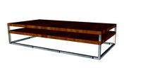 hout en metalen salontafel